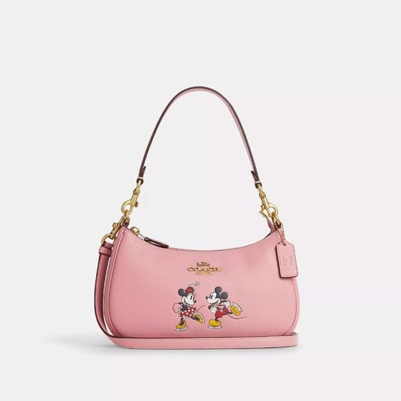 ❄️ 💓 Disney X Coach Teri Shoulder Bag With Ice Skate Motif ❄️ 💓 - Picture 1 of 5